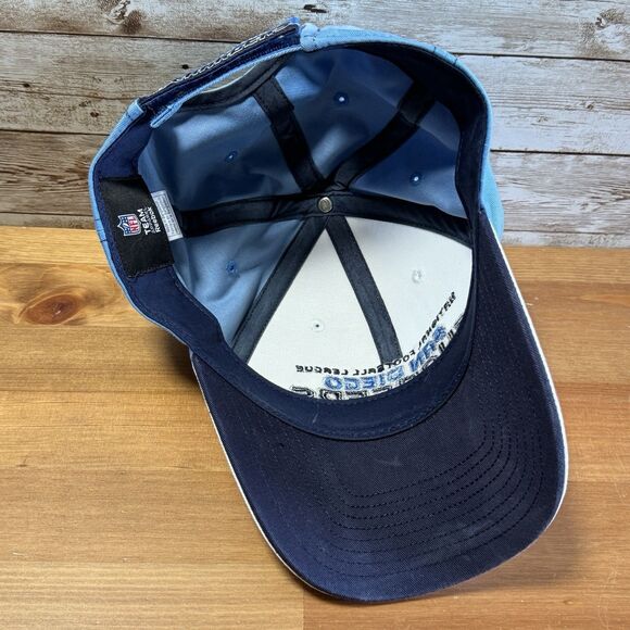 Vintage San Diego Chargers Hat White Light Blue Adjustable NFL Reebok Bolt - Picture 10 of 13